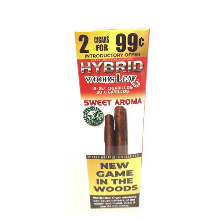 Hybrid Woods Leaf Sweet Aroma Cigars 15/2 Ct