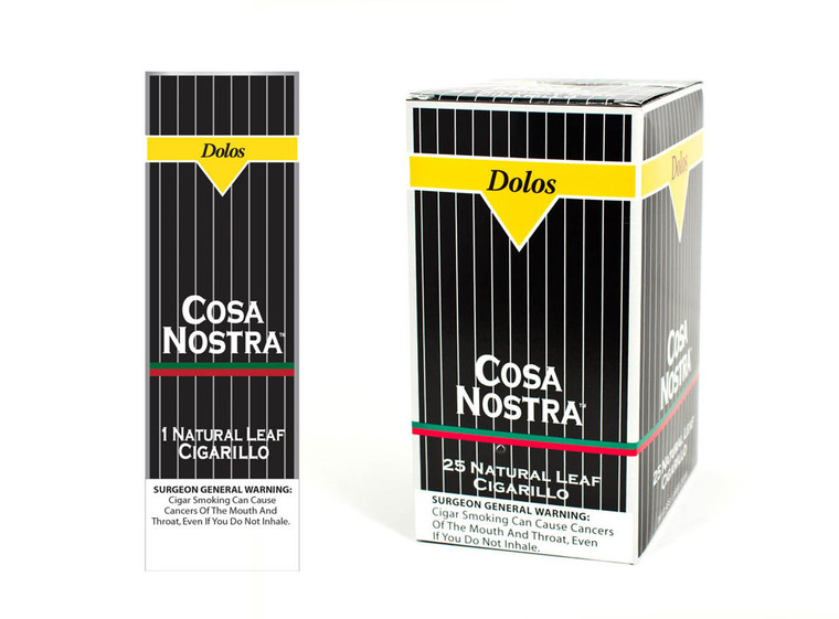 Cosa Nostra Dolos Natural Leaf Cigarillos 25Ct