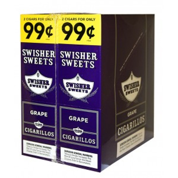 Swisher Sweets Cigarillos Foil Grape 30 Pouches of 2