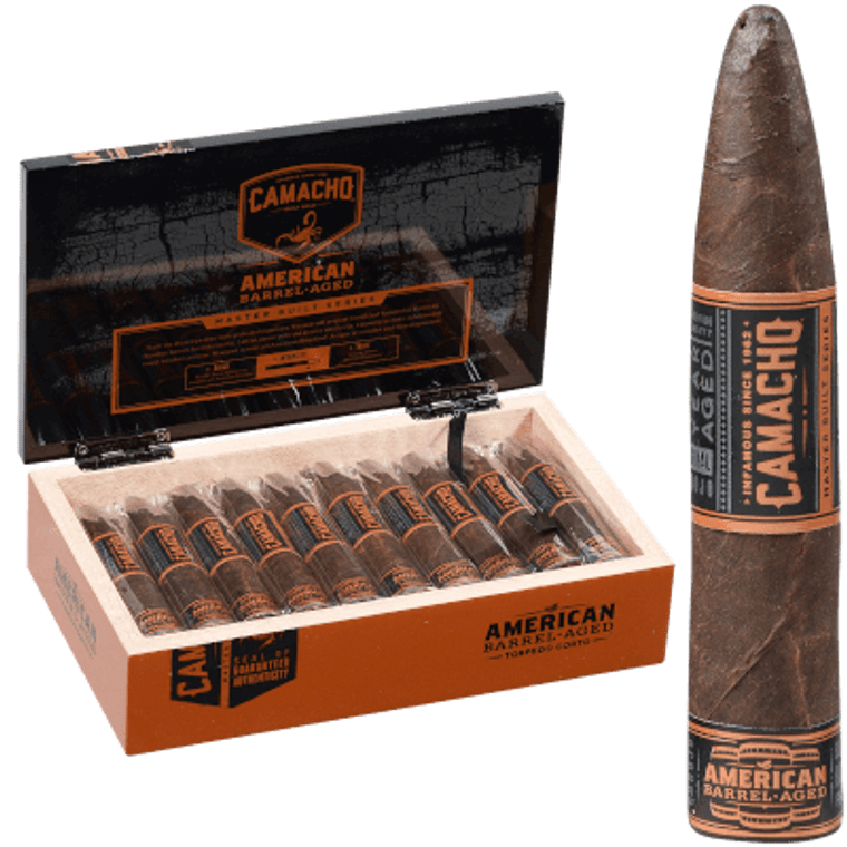 Camacho American Barrel-Aged Torpedo Corto Cigars 20 Ct. Box