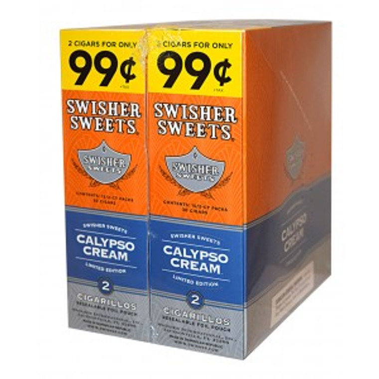 Swisher Sweets Cigarillos Foil Calypso Cream 30 Pouches of 2