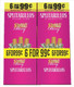 Trendsettah Inc Splitarillos Swag Berry Cigarillos Pouch - Pack of 30 pouches of 3, featuring pink packaging with promotional text and images of cigarillos with dollar bills.