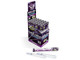 Cyclones Clear Pre-Rolls Cones 24Ct, display of 24 transparent pre-rolled cones in purple packaging along with a single cone and a packing tool.