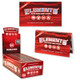 RAW Elements Cigarette Rolling Papers RED Single Wide 25/100, image showing packs of slow burn hemp rolling papers in red packaging with branding and product details. RAW Elements Cigarette Rolling Papers RED Single Wide 25/100, image showing packs of slow burn hemp rolling papers in red packaging with branding and product details.