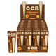 OCB Unbleached Virgin Cones 1 1/4, a box of 6 packs of king size unbleached rolling cones for rolling cigarettes.