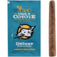 Ugly Coyote Cigars Deluxe Sweet 5/8 Packs, image of a blue packaging with a cartoon coyote smoking a cigar, featuring the words 'Premium Tobacco' and 'Deluxe Sweet Aromatic'. Ugly Coyote Cigars Deluxe Sweet 5/8 Packs, image of a blue packaging with a cartoon coyote smoking a cigar, featuring the words 'Premium Tobacco' and 'Deluxe Sweet Aromatic'.