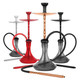 Amira Smoke Staxx Hookah - 23 inches, colorful hookah smoking pipe set with glass base, metal stem, and silicone hoses in various colors.