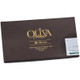 Oliva Cigars Oliva Sampler With Cutter 4 ct. Box, image showing a rectangular dark brown cigar box with the Oliva logo and gold lettering on the lid.