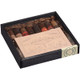 Kristoff Robusto Assortment 8 Ct. Box Cigar Sampler, assortment of premium cigars in a black box with a pink label and cigarillos inside.