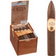 Oliva Cigars Oliva Serie G Cigars Cameroon Belicoso 25 Count Box 5.00X52, a wooden box containing 25 cigars with a cigarette-shaped cigar standing beside it.