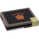 Punch After Dinner Cigars EMS Churchill 25 Ct. Box, a black rectangular cigar box with orange and gold branding and a pack of matches on the side.