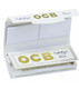 OCB Rolling Papers Sophistique 1 1/4 with Tips, empty white pack with gold and black text, opened to reveal paper inserts and tips for rolling cigarettes.