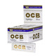 OCB Rolling Papers Sophistique 1 1/4 with Tips, box of 50 cigarette papers with tips, white packaging with gold and blue accents.