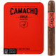 Camacho Corojo Machitos Cigars 5/6 Ct. Tins, red metal tin with black and red branding and a single cigar with a black and red band.