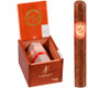 Last Call By AJ Fernandez Habano Pequenas Cigars 25 Ct. Box, wooden box displaying a single cigar with red Last Call band, with the lid open showing the cigars inside.