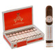 Montecristo Crafted By Aj Fernandez Cigars Robusto 10 Ct. Box, open box displaying individually wrapped cigars with red and white packaging and logo, alongside a single cigar standing upright.