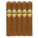 Baccarat Cigars Rothschild Natural 5 Ct. Pack 5.00X50, five cigars with a smooth brown wrapper and gold and black labels, produced for a premium smoking experience.