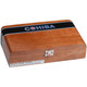 Cohiba Cigars Robusto Fino 25 Ct. Box 4.75X47, wooden cigar box with black and silver lid, metal latch, and white warning label on the side.