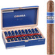 Cohiba Cigars Blue Robusto Tube 20 Ct. Box 5.50x50, image of a blue wooden box containing twenty cigars with a single cigar placed beside the box, each cigar wrapped in blue and black bands with the Cohiba logo. Cohiba Cigars Blue Robusto Tube 20 Ct. Box 5.50x50, image of a blue wooden box containing twenty cigars with a single cigar placed beside the box, each cigar wrapped in blue and black bands with the Cohiba logo.