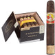 La Gloria Cubana Cigars Serie R No. 5 Maduro (No Cello) 24 Ct. Box 5.50X54, image of a box of cigars with one cigar placed beside it showing the band and size.