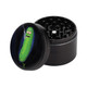 Sharp Shred Grinder, a four-piece marijuana grinder with a space-themed illustration of a cartoon pickle smoking.