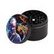 Sharp Shred Grinder Sharp Shred 2.0 Four Piece, black multi-layer herb grinder with artistic space-themed design on the lid featuring Albert Einstein and scientific elements.
