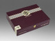 AVO Cigars Heritage Short Robusto 20 Ct. Box 4.00X56, maroon rectangular cigar box with gold logo and white stripes, designed for premium cigar storage and presentation.