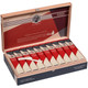 AVO Cigars Syncro Nicaragua Toro Tubo 20 Ct. Box, image of an open wooden box containing 20 cigars in red and white packaging with the AVO logo, designed for premium cigar storage and presentation.