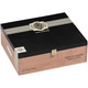 AVO Cigars Classic Maduro No.2 Toro 25 Ct. Box, black and natural wood cigar box with AVOCIGARS logo and label on the front.