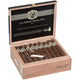 AVO Cigars Classic Maduro No.2 Toro 25 Ct. Box, wooden cigar box open showing 25 cigars in individual wrappers with silver and white labels, inside black interior with branding and product details.