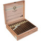 AVO Cigars Classic Piramides 20 Ct. Box 7.00X36/54, wooden cigar box containing 20 cigars with gold and black bands.