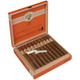 AVO Cigars XO Preludio Corona Larga 20 Ct. Box 6.00X40, open wooden cigar box displaying 20 cigars with branded bands inside.
