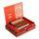 Plasencia Alma Del Fuego Flama Panatela cigar, close-up view showing the booklet packaging with the cigar logo and branding
