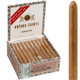 Arturo Fuente Cigars Curly Head Natural 40 Ct. Box, open cigar box revealing 40 hand-made cigars with one cigar placed outside the box.