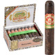Arturo Fuente Cigars Rothchild Maduro 25 Ct. Box, open box of cigars with a close-up of a single cigar showing its wrapper and band.