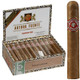 Arturo Fuente Cigars Conquistadores 30 Ct. Box, opened cigar box containing 30 cigars and a single cigar with Arturo Fuente label standing upright beside the box. Arturo Fuente Cigars Conquistadores 30 Ct. Box, opened cigar box containing 30 cigars and a single cigar with Arturo Fuente label standing upright beside the box.