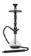 BYO Atlas Hookah - 27 inches, Black, Modern Design, Glass Base with Black Stem, Includes Hoses, Varying Colors.