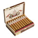 Alec Bradley Cigars Classic Series Robusto Connecticut 20 Ct Box, open wooden cigar box with 20 cigars inside, featuring labels and a decorative interior design.