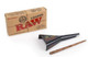 RAW Loader King Size 98 Special, black herbal cigarette roller with a wooden stick for rolling.