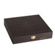 Alec Bradley Cigars Prensado Torpedo 24Ct. Box, closed black cigar box with gold embossed branding on top.