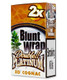 National Almond Honey Double Platinum Blunt Wraps XO Cognac, product packaging featuring branding and flavor details.