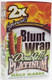 National Almond Honey Double Platinum Blunt Wraps Mello Mango 25/2 Ct, vibrant packaging with images of blunt wraps and a fiery background.