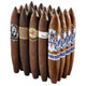 AJ Fernandez Box-Pressed Perfecto Cigar Sampler 20Ct, assortment of box-pressed perfecto cigars with various branded bands.