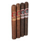 Oliva Cigars Oliva Saison Sampler 4 Cigars, four cigars in varying shades of brown and black with red and white labels.