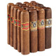 Victor Sinclair Box-Pressed Doppel Gordo Cigars Sampler, collection of large handcrafted cigars with colorful bands displayed upright. Victor Sinclair Box-Pressed Doppel Gordo Cigars Sampler, collection of large handcrafted cigars with colorful bands displayed upright.
