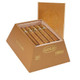 5 Vegas Gold Torpedo Cigars 20Ct. Box, a gold-colored box containing five cigars with gold bands inside a partially opened box with a lid that features the gold 5 Vegas logo.