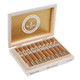 Perdomo 5 Vegas Gold Anniversary Robusto Cigars 20Ct. Box, open wooden cigar box displaying 20 cigars inside with gold and white branding on the bands