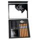 Eagle Rare Cigars Gift Set 5Ct, image showing five cigars in a decorative box with additional accessories. Eagle Rare Cigars Gift Set 5Ct, image showing five cigars in a decorative box with additional accessories.