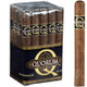 Quorum Corona Cigars 20 Ct. Bundle, a pack of 20 handmade Cuban cigars with brown wrappers in a transparent plastic wrap with black and gold packaging.