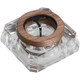 Marley Natural Crystal And Black Walnut Wood Ashtray 2.55" X 4.21"